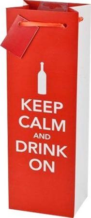 True Brands - Keep Calm And Drink On Wine Bag